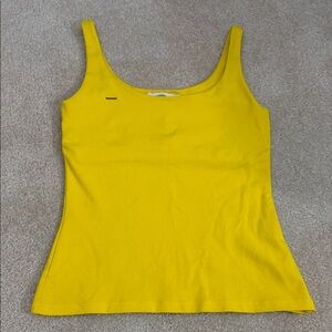 Pangaia Vibrant Yellow Built in Bra Tank Top Small